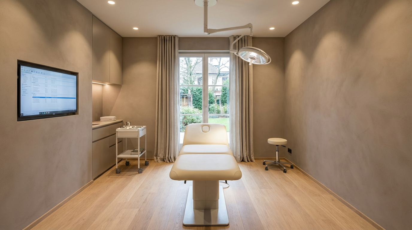 salle d’examens d’un check-up médical haut de gamme à Paris