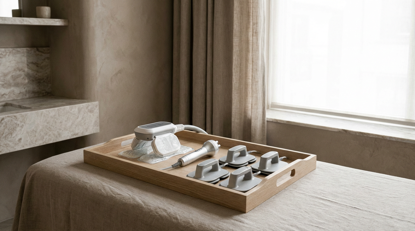 Appareils de cryolipolyse, radiofréquence et stimulation musculaire pour traiter la silhouette